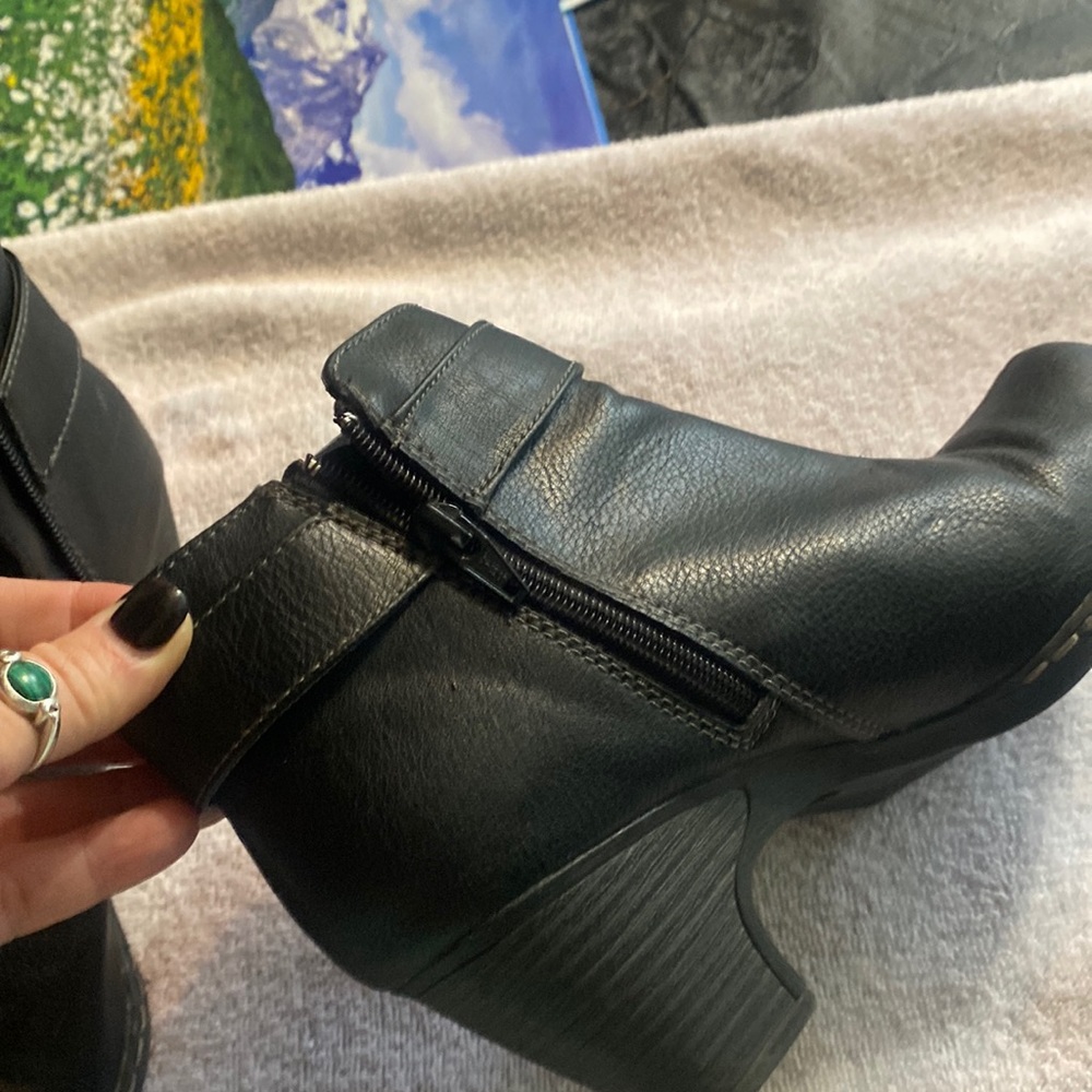 I love comfort black ankle booties. 7.5